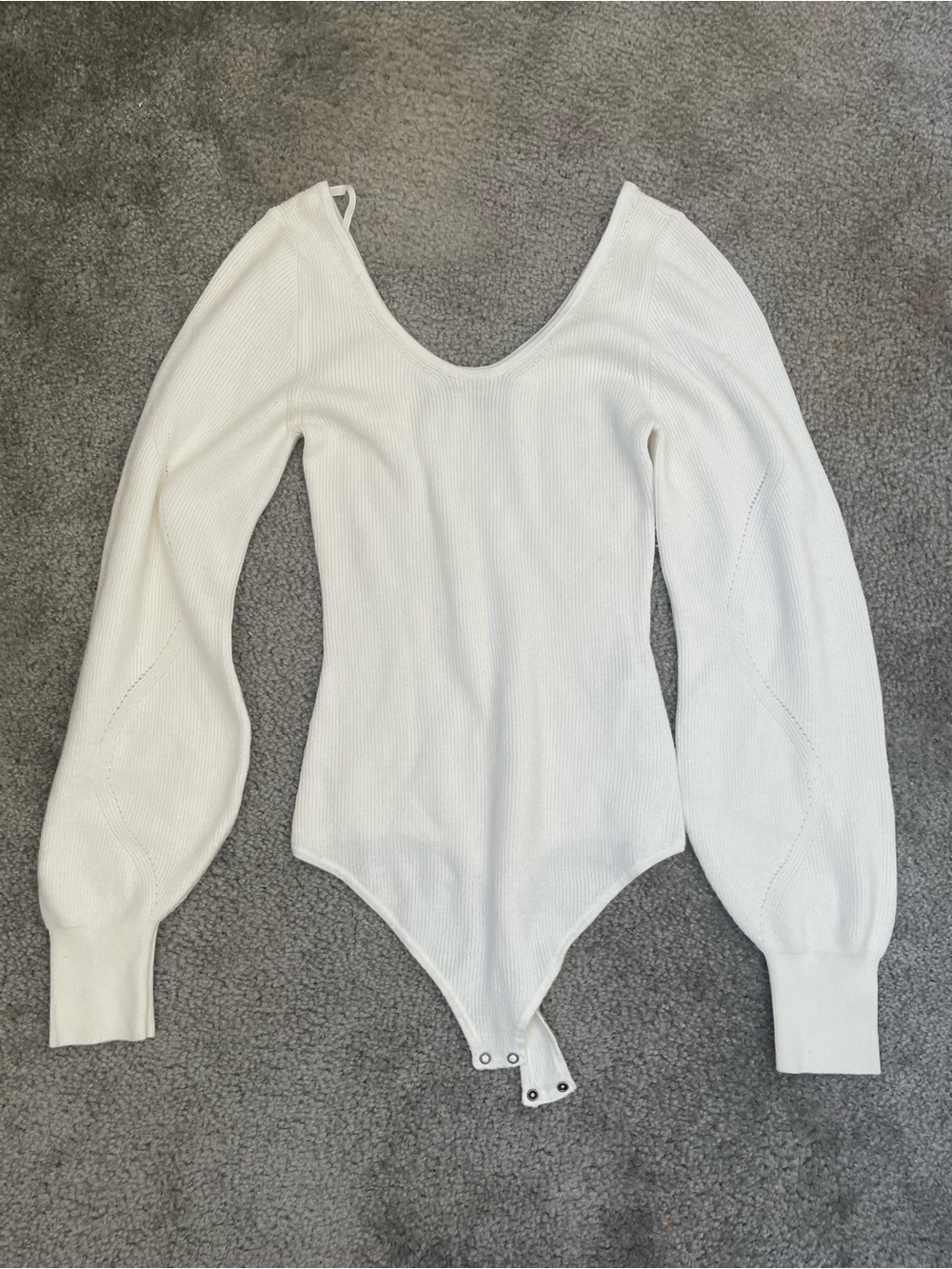 Abercrombie cream knit Long Sleeve sweater Bodysuit